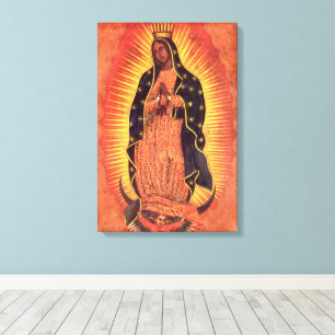 Impressão Em Tela Religião Vintage Virgem Maria Nossa Senhora de Gua