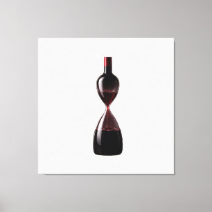 Impressão Em Tela Relógio de Areia do Vinho Arte em Tela