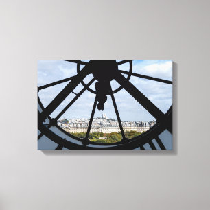 Impressão Em Tela Relógio de vidro gigante na Musée d'Orsay - Pari