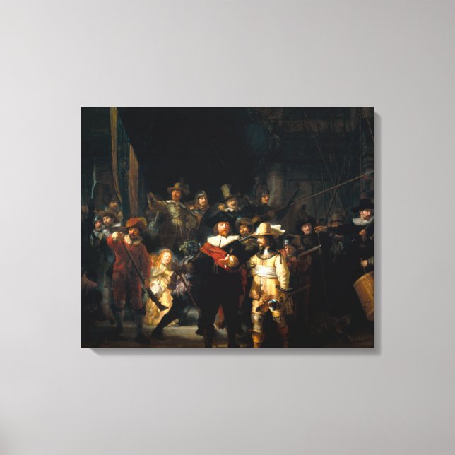 Impressão Em Tela Rembrandt The Night Watch (Frente)