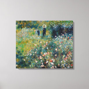 Impressão Em Tela Renoir - Mulher com Guarda-Sol num Jardim
