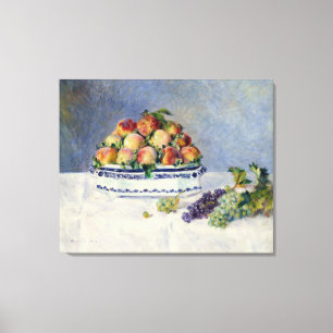 Impressão Em Tela Renoir - Vida Estática com Pêssegos e Uvas