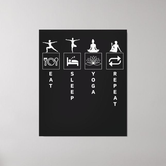 Impressão Em Tela Repetir Yoga no Sono (Frente)