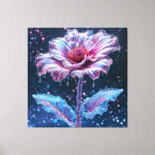 Impressão Em Tela Representação artística de uma flor