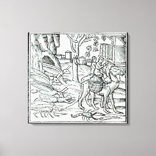 Impressão Em Tela Representação do praga, 1572