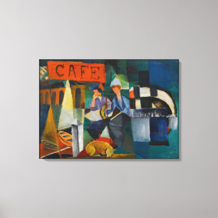Impressão Em Tela Reprodução azul da arte do expressionista do caf