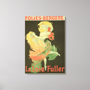 Impressão Em Tela Reprodução de um anúncio de Poster 'Loie Fuller'