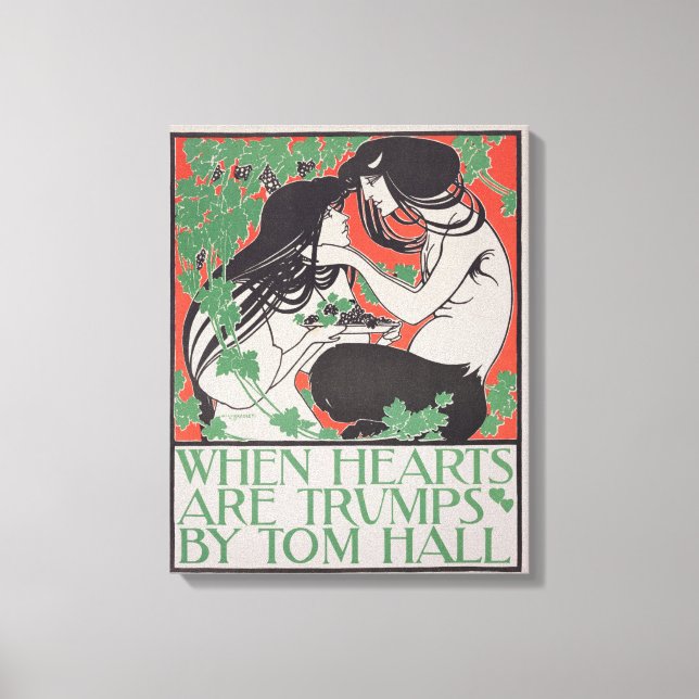 Impressão Em Tela Reprodução de uma poster publicitária "When Hearts (Frente)