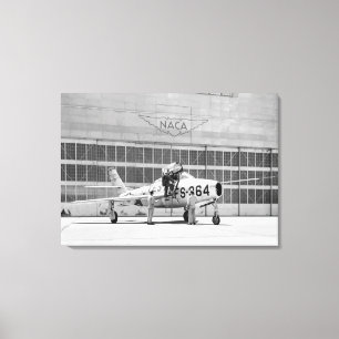 Impressão Em Tela República F-84F na plataforma Moffett Field