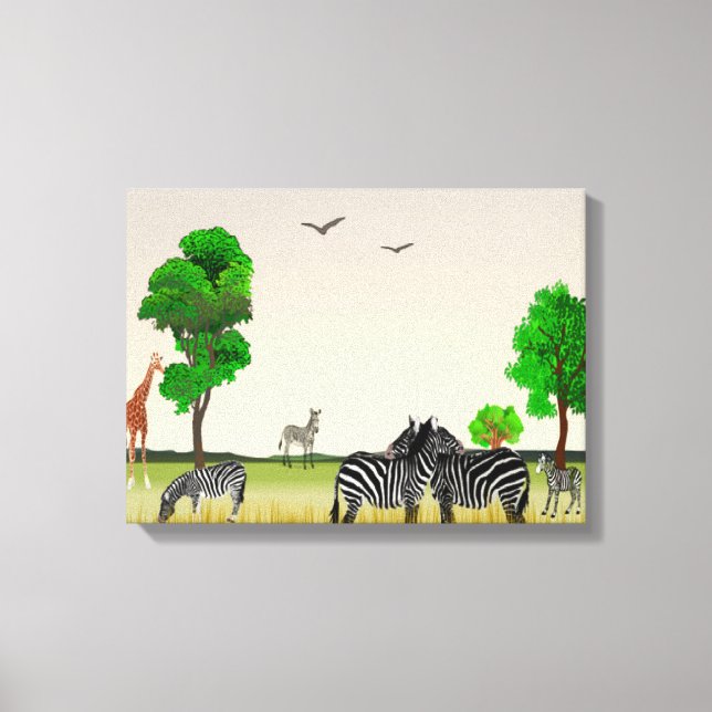 Impressão Em Tela Reserva africana de caça (Frente)