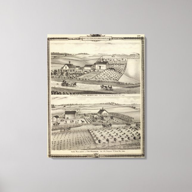 Impressão Em Tela Residência de C Seiberling (Frente)