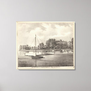 Impressão Em Tela Residência de Joseph Francis, o rio de Tom, NJ