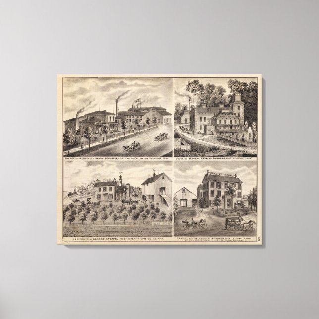 Impressão Em Tela Residências e cervejarias em Rochester, Minnesota (Frente)
