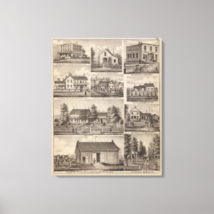 Impressão Em Tela Residências e edifícios de Fazendas, Owatonna, Min