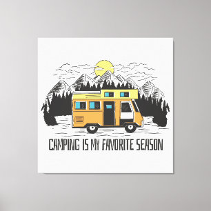 Impressão Em Tela Retiro de Campervan na Montanha