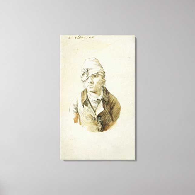 Impressão Em Tela Retrato automático com Boné e patch de olhos (Frente)