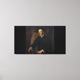 Impressão Em Tela Retrato Azul de Nikola Tesla