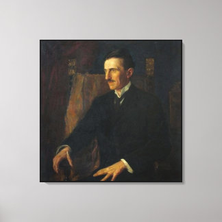 Impressão Em Tela Retrato Azul de Nikola Tesla