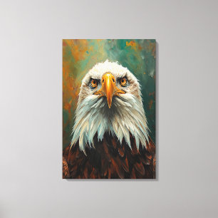 Impressão Em Tela Retrato da Águia Artística - Pintura a óleo vibran