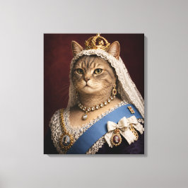 Impressão Em Tela Retrato da Gata Rainha Vitória – Gata Real Vitoria