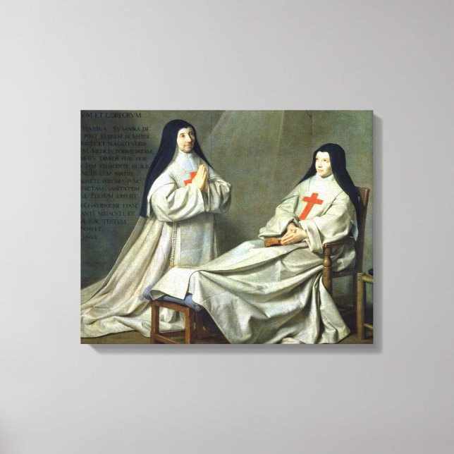 Impressão Em Tela Retrato da Mãe Catherine-Agnes (Frente)
