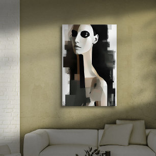 Impressão Em Tela Retrato da Moda