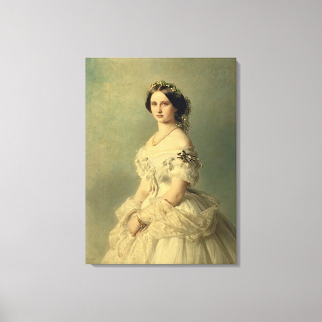 Impressão Em Tela Retrato da Princesa de Baden, 1856 (Frente)