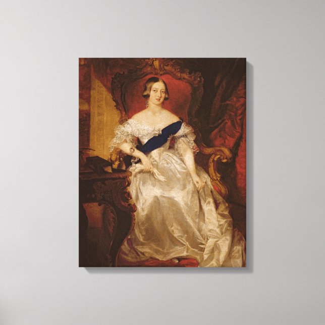 Impressão Em Tela Retrato da Rainha Vitória (Frente)