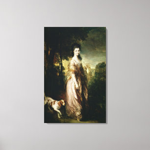 Impressão Em Tela Retrato da Sra. Lowndes-Pedra c.1775