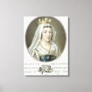 Impressão Em Tela Retrato de 1185-1252) engrav de Blanche de