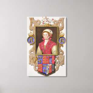 Impressão Em Tela Retrato de 1507-36) ?as rainhas de Anne Boleyn (da
