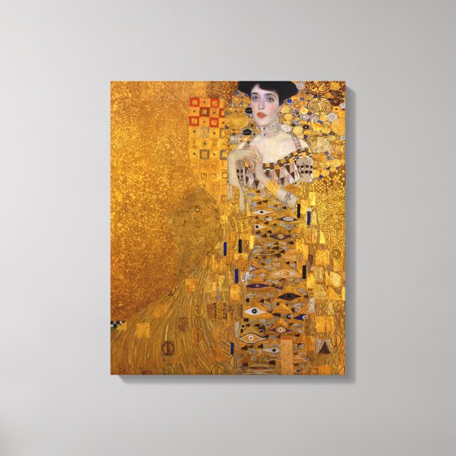 Impressão Em Tela Retrato de Adele Bloch-Bauer de Gustav Klimt 1907 (Frente)