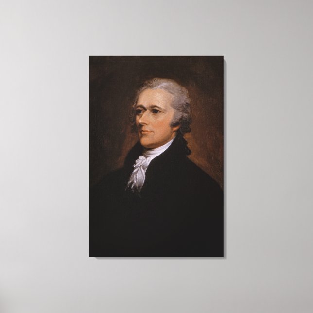 Impressão Em Tela Retrato de Alexander Hamilton por John Trumbull (Frente)