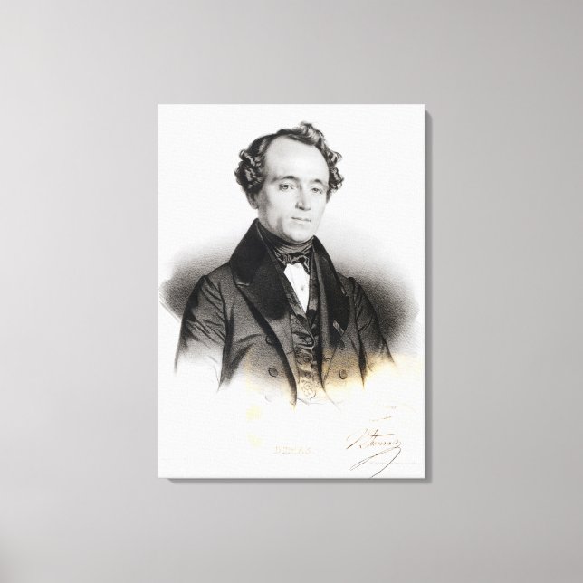 Impressão Em Tela Retrato de Alexandre Dumas Fils (Frente)