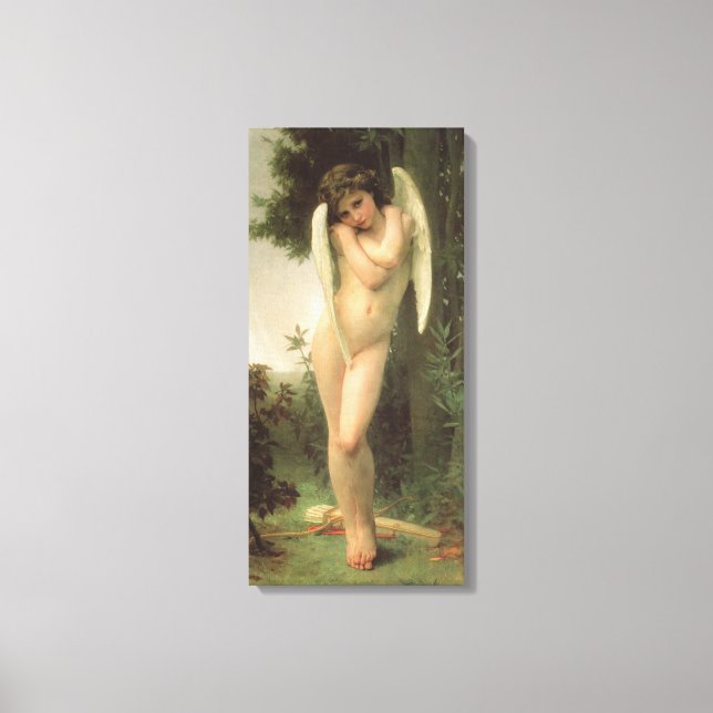 Impressão Em Tela Retrato de Anjo Cupido (Cupidon) por Bouguereau (Frente)
