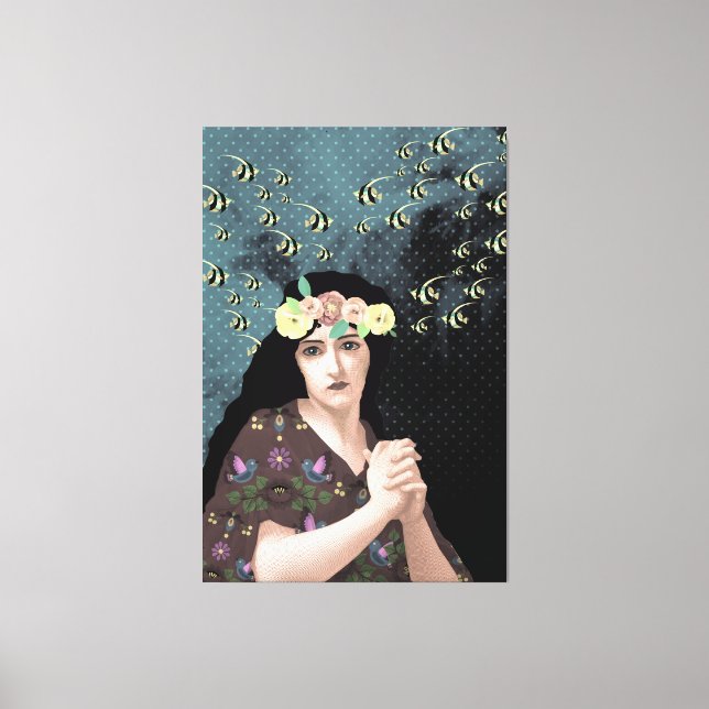 Impressão Em Tela Retrato de Arte (Frente)