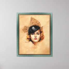 Impressão Em Tela Retrato de Carole Lombard por Charles Gates Sheldo