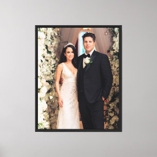 Impressão Em Tela Retrato de Casamento em Foto Completa Personalizad