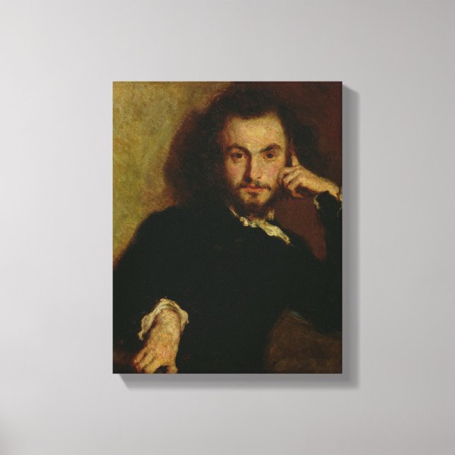 Impressão Em Tela Retrato de Charles Baudelaire 1844 (Frente)