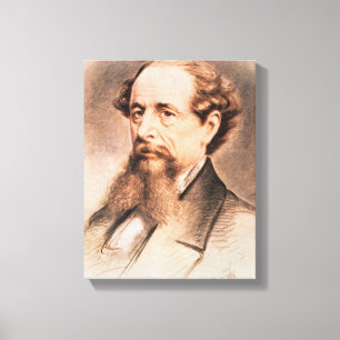 Impressão Em Tela Retrato de Charles Dickens, 1869