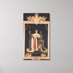 Impressão Em Tela Retrato de Charles X em vestes da coroação, 1829