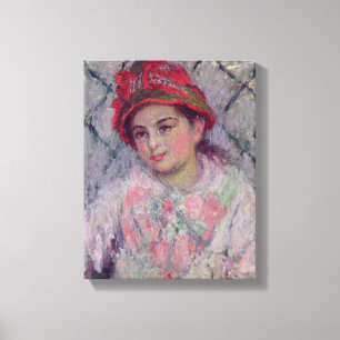 Impressão Em Tela Retrato de Claude Monet   de Blanche Hoschede