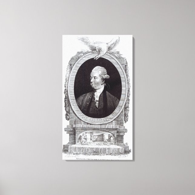 Impressão Em Tela Retrato de Edward Gibbon (Frente)