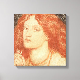 Impressão Em Tela Retrato de Elizabeth Siddal (1834-62), 1860