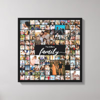 Retrato de Família em Colagem de 100 Fotos