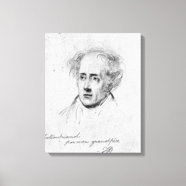 Impressão Em Tela Retrato de François Rene Vicomte de (Frente)