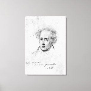 Impressão Em Tela Retrato de François Rene Vicomte de