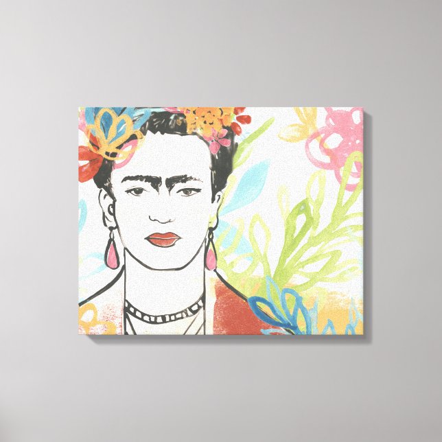 Impressão Em Tela Retrato de Frida Kahlo (Frente)