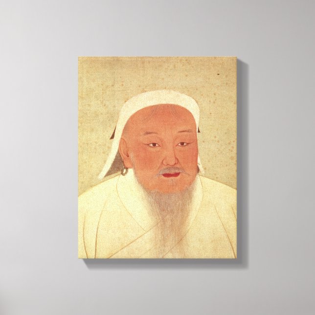 Impressão Em Tela Retrato de Genghis Khan , Mongol Khan (Frente)