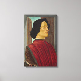 Impressão Em Tela Retrato de Giuliano de Medici por Botticelli